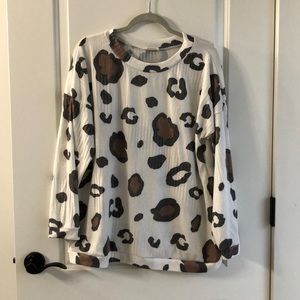 Womens Leopard print shirt. Worn once.